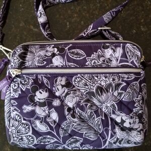 Vera Bradley Disney Mickey&Minnie mouse flirty floral print crossbody bag